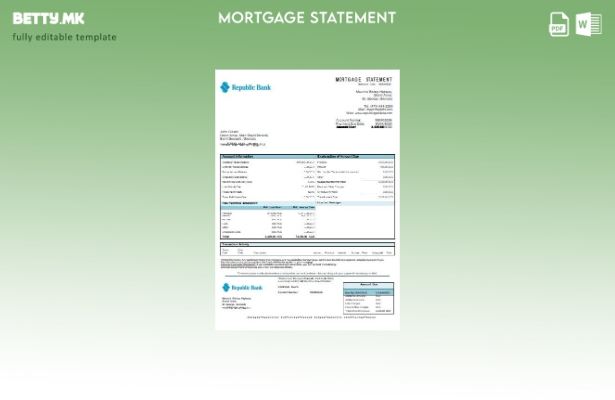 Модерен стил Шаблон за извод за хипотека од банка на Република Гренада